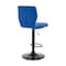 Armen Living Bardot Adjustable Height Blue Faux Leather Swivel Bar Stool LCBABABLBLUE - alternate 3
